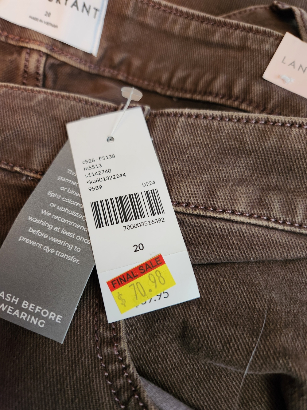 Lane Bryant Brown Boot Cut Jeans